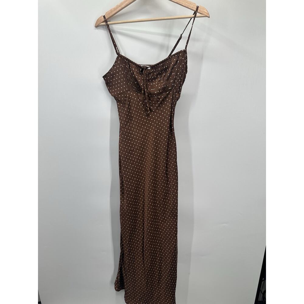 Ciao Lucia Brown Leo Dress Size XS with Minor Fabric Pull - Picture 5 of 12